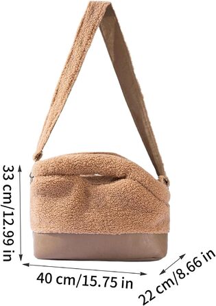 Транспортна сумка для маленьких собак – 600 г, сумка-холодильник для тварин, переноска для подорожей з регульованим плечовим ременем, безпечний супутник, легкий захист на зиму (колір: коричневий)