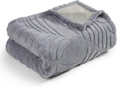 Водонепроникний коврик для собак Baodan, 73x100 см, пральний флісовий коврик для собак - М'який, теплий та пухнастий. Ідеально підходить як коврик для домашніх тварин для ліжка, дивана та софи, (Сірий, 150 x 127 см)