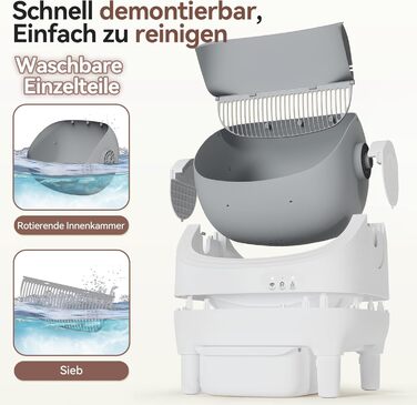 Автоматичний лоток для котів TRIUMPHKEY, XXL, з керуванням через додаток, самоочисний, для великих котів до 15 кг, 15 днів без очищення, підходить для кількох котів