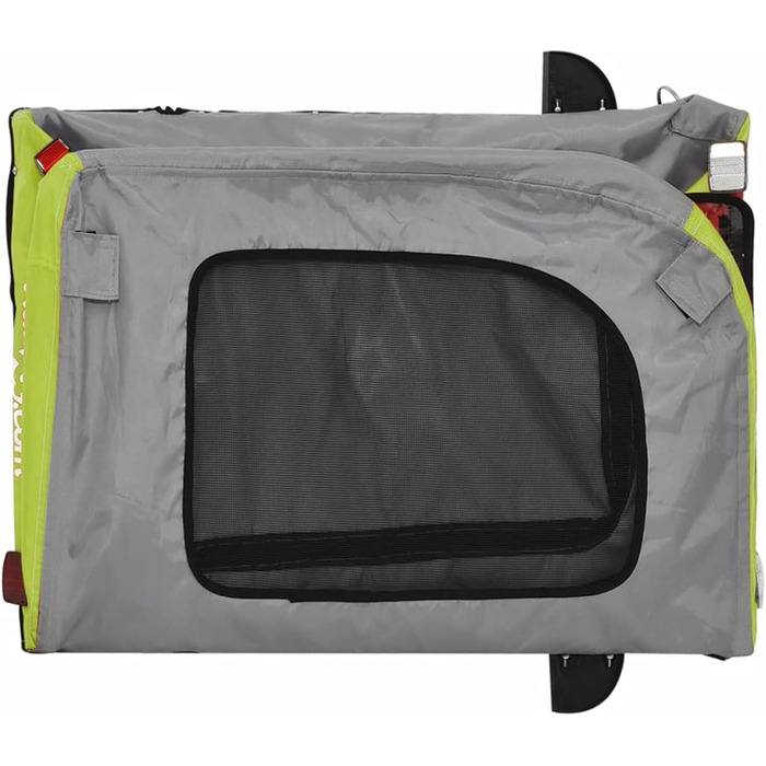 Транспортна переноска для собак та котів з металевим каркасом, Oxford-тканина, PVC-дах, 45 кг, зелено-сіра, Model93836