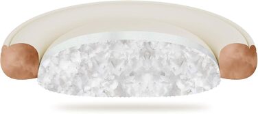 Кругле ліжко для собак та котів Feandrea, діаметр 75 см, сірий колір