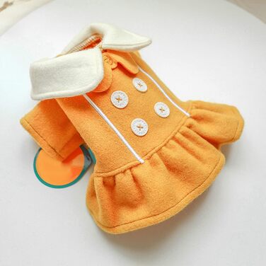 Сукня-тьюль для собак та котів, тепла зимова сукня-принцеса (XL, жовта)