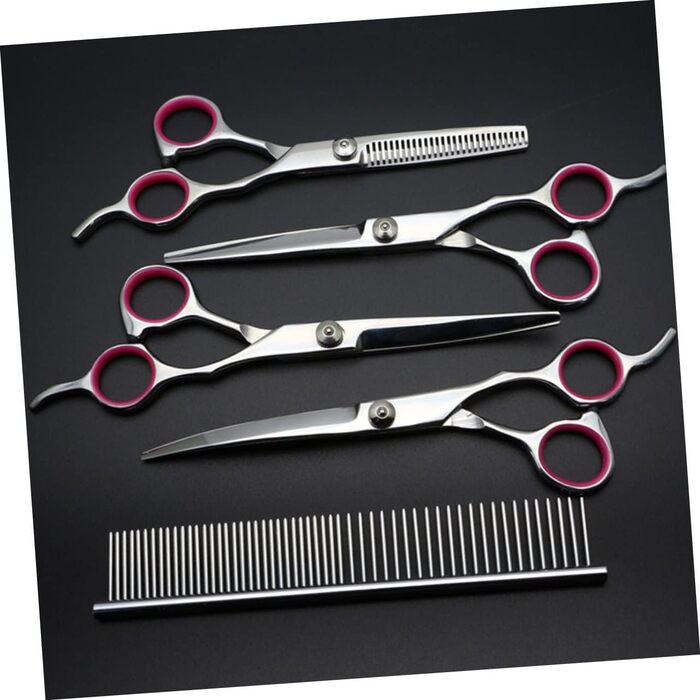 Набір професійних ножиць для грумінгу домашніх тварин BESPORTBLE (для собак та котів)