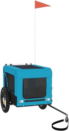 Причіп для велосипеда для собак, котів, блакитний та чорний, Oxford-Gewebe та залізо