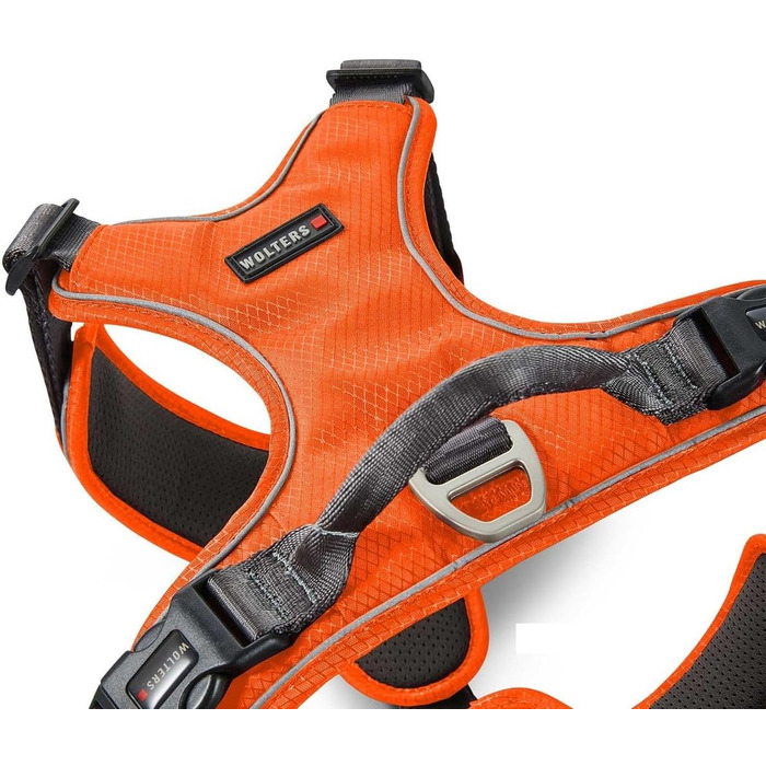 Шлея для собак WOLTERS Active Pro Comfort, 70-85 см, червоно-помаранчева/антрацит