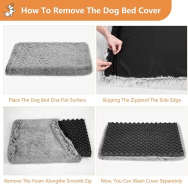 Ортопедичне ліжко для собак Medium, Memory Foam, 75x50x7 см