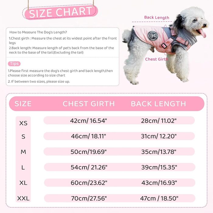 Зимовий теплий одяг для цуценят, світловідбиваючий, водонепроникний, з шлейкою для собак маленьких та середніх порід, L, Червоний