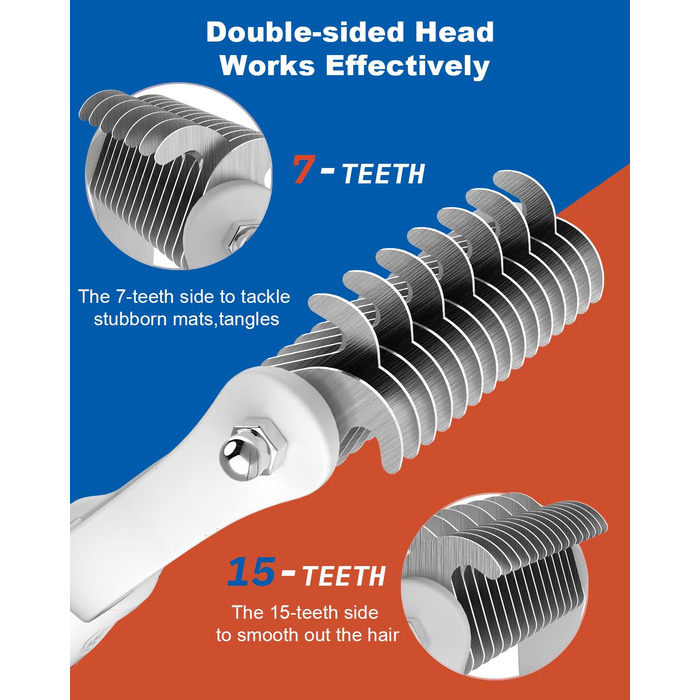 Щітка для собак для видалення підшерстка, щітка для собак для видалення підшерстка, щітка для котів для видалення шерсті, гребінець для собак та котів для розплутування, щітка для догляду за домашніми тваринами, щітка для котів для вузлів, ковтунів, вільн