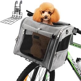 Фаркоп для собак Haiou: стабільний велосипедний кошик до 7 кг, не підходить для електровелосипедів | Безпечний та комфортний, з патентованим кріпленням, вологостійкий