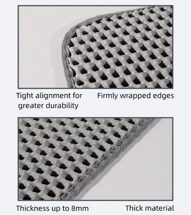 Килимок для котячого туалету, 60x90 см, EVA, чорний, з водонепроникним покриттям та захистом від подряпин