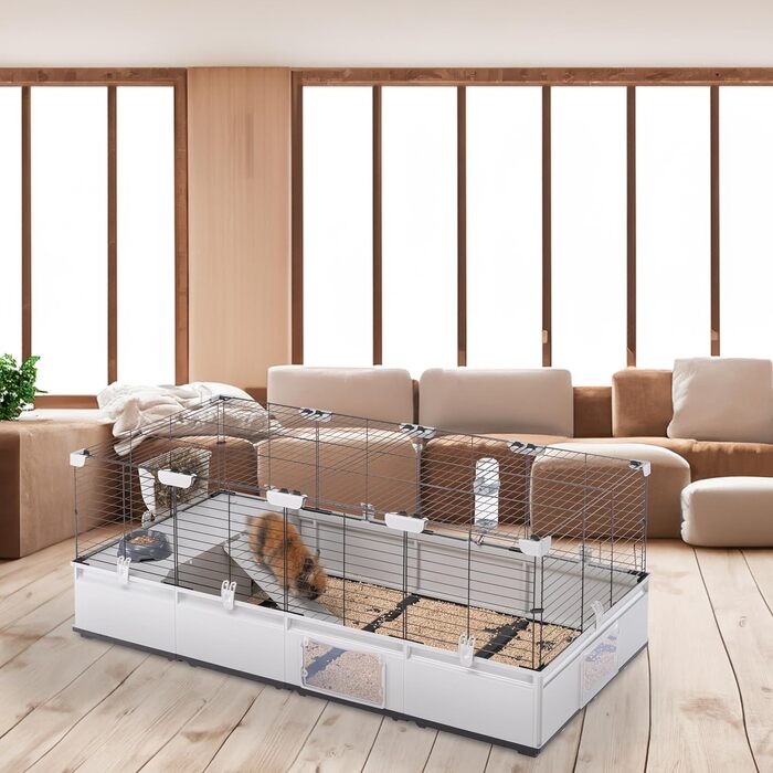Клітка для кроликів Ferplast Modular 4 з аксесуарами, розширювана, велика, 179x72x56 см