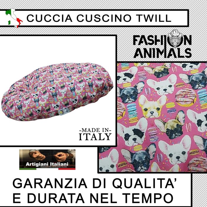 М'яке лежаче ліжко для собак та котів Ovales - комфортна килимок для домашніх тварин, Made in Italy, рожевий (Chiwa)