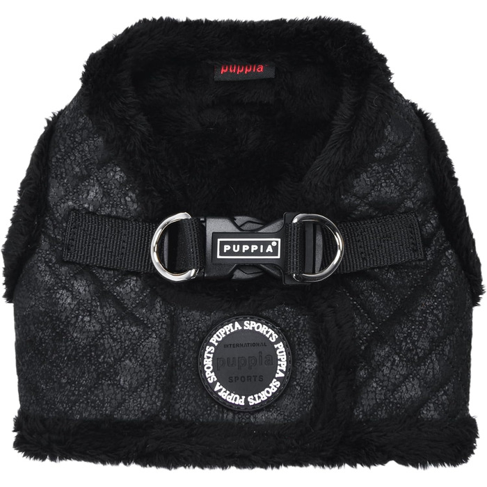 Пупа Шлейка для собак Дуглас, тепла, зимова, у візерунку ромбіків для малих та середніх собак, розмір XL (Чорний, Medium)