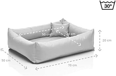 Лягушкове ліжко для собак маленьких порід Juelle Kleinhund - м'яка подушка для собак, знімний чохол, можна прати в пральній машині, пухнасте ліжко для собак, диван для собак Saba S-XXL (розмір: S - 70 x 50 см, світло-рожевий)