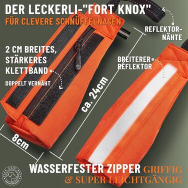 GIZZY® Оригінальний Futterdummy для собак: міцний мішечок для корму для всіх порід | Тренування з ласощами | Аксесуар для собак (Помаранчевий)