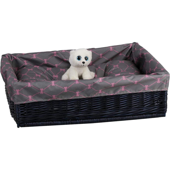 Корзина для собак та котів з плетеної лози - зручне ліжко для тварин