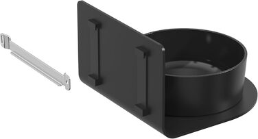 Миска для котів та собак DRAIAX ElegantFeed S: керамічна, піднята, для настінної установки, чорна