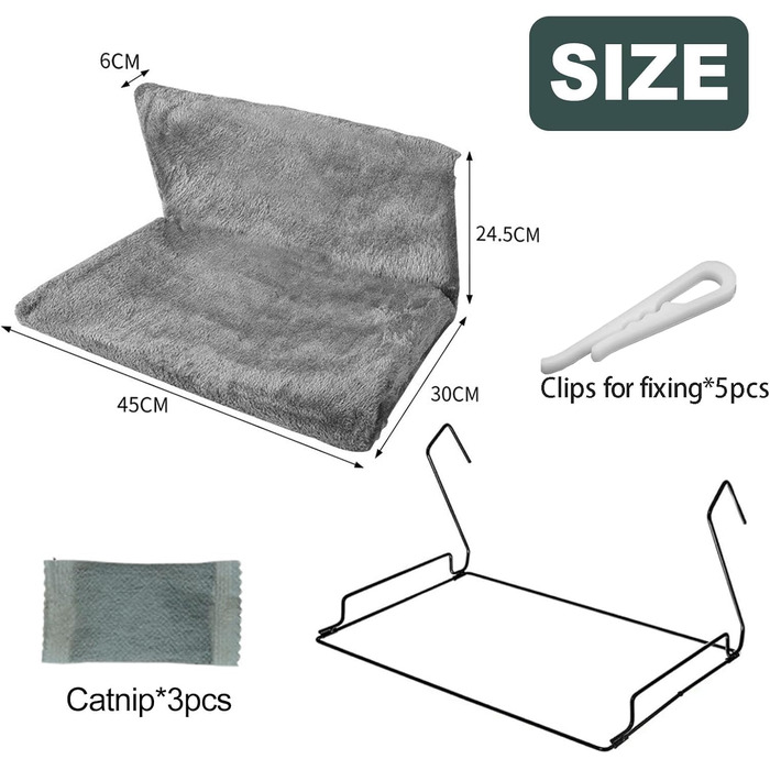 Килимок для обігрівача для котів, лежанка-гамак для котів на батарею з м'яким плюшевим покриттям, зручна лежанка для котів на радіатор, підходить для всіх типів обігрівачів