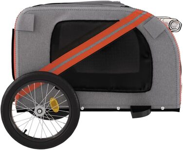 Причеп для тварин Bicycletrailer-9386-DYQ-251114-MWYT (133,5x69x73,5 см, помаранчевий та чорний)