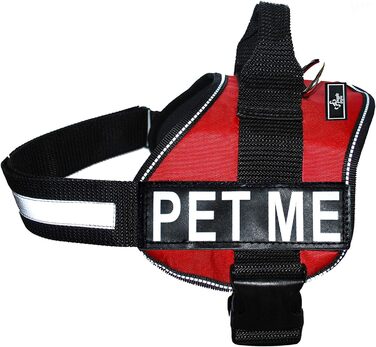 Шлея для собак Pet Me, нейлонова, з 2 світловідбиваючими знімними нашивками