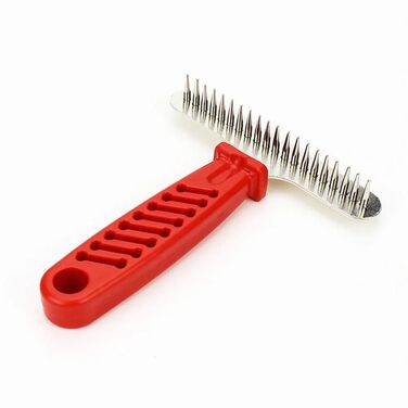 Щітка для собак, інструмент для догляду за шерстю, виведення ворсу, для здорової та доглянутої шерсті, щітка для вичісування собак (проста, з 1 рядами зубчиків)