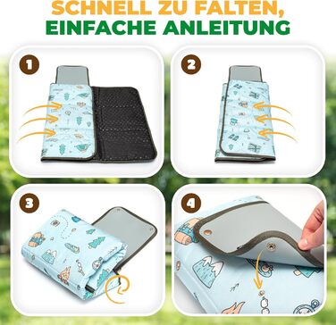 Водонепроникний килимок для собак | Зручний у подорожах, ізольований, з неслизькою поверхнею | Підходить для кемпінгу та відпочинку | Легкий, миючий, для собак