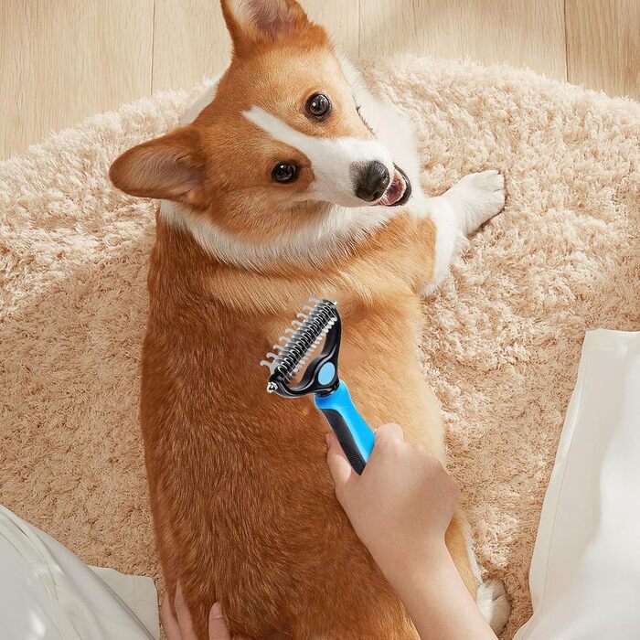 Щітка для видалення ковтунів для котів та собак, двостороння, для грумінгу та линьки шерсті | Професійний аксесуар для догляду за тваринами