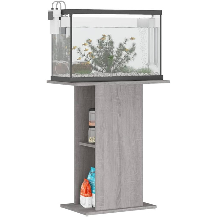 INLIFE Акваріумна тумба сірий Sonoma 60,5x36x72,5 см ДСП 12 кг