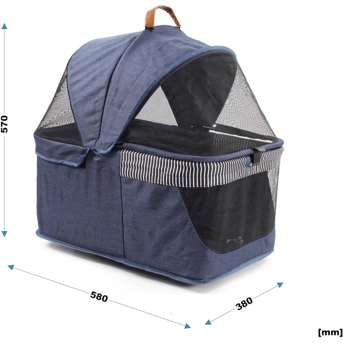 Візок для собак Fudajo 2в1, складаний, з переносною сумкою для тварин, для собак та котів (блакитний, до 20 кг)