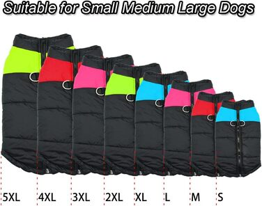 Зимовий теплий куртка для собак FeimaX, водонепроникний, для малих, середніх та великих собак, тепла підкладка, одяг для тварин, зелений, розмір M