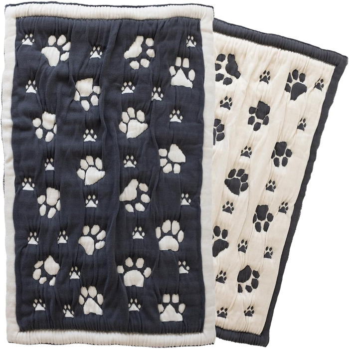 Килимок для собак та котів PetMat з органічної бавовни, двосторонній, безшовний, м'який 3D-в'язаний, 40.6 x 61 см, Charcoal Harbor Mist