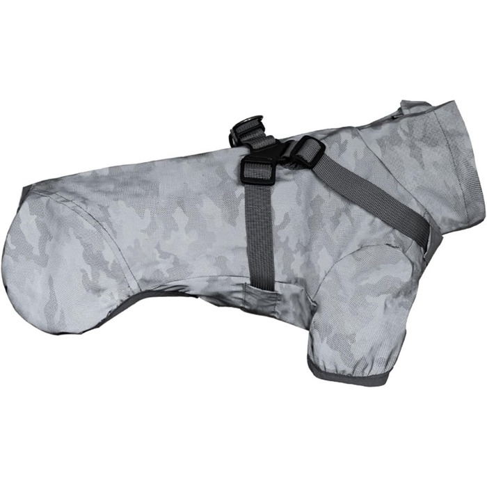 Водонепроникний дощовик для собак BT Bear, відбиваючий, сірий/камуфляж, розмір XXL