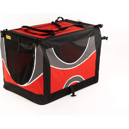 Транспортна переноска для собак та котів, 91x64x64 см, червона. Клітка-переноска для подорожей, відпочинку, собак та котів.