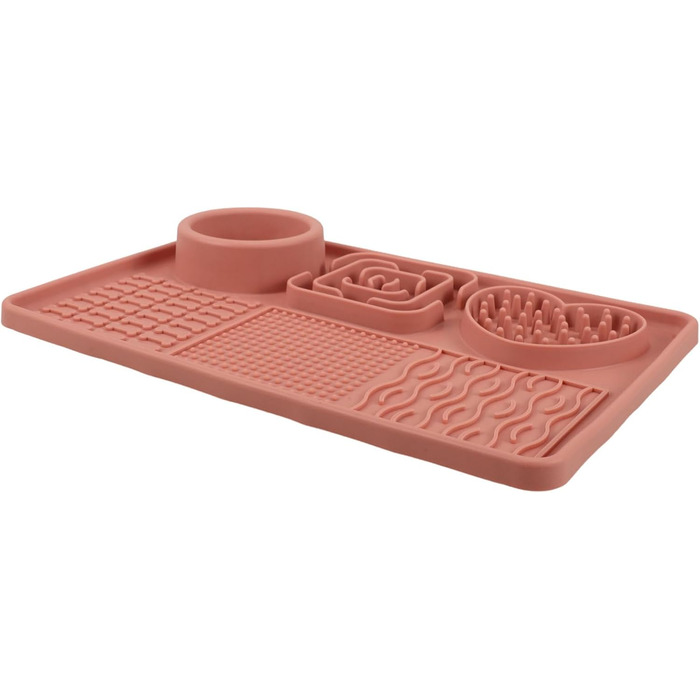 Силіконовий килимок для повільного годування тварин з присосками, великий для собак та котів - захист від травлення