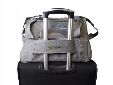 Транспортувальна сумка-переноска для котів та собак, сіра, зручна та портативна