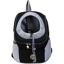 Складаний рюкзак для собак, котів, для подорожей, переноска для маленьких тварин (S, чорний)