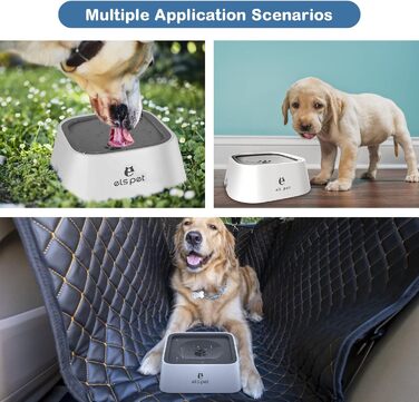 Тротуар для собак 1.5L, анти-розливання, для подорожей, годівниця для води для собак, для дому та авто