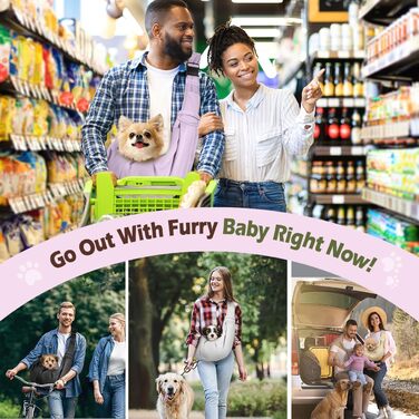 Pawaboo переносна сумка для собак і котів, для подорожей та прогулянок, до 5.4 кг, квітковий принт + чорний (світло-фіолетовий)