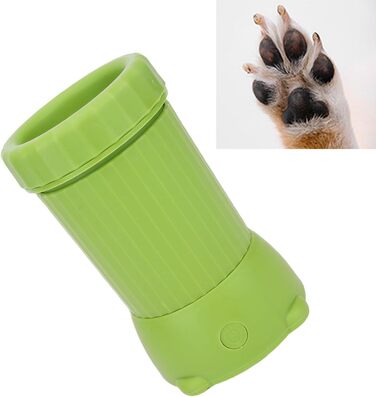 Автоматична мийка для лап тварин з присосками. Мийка для лап собак всіх розмірів (зелена)