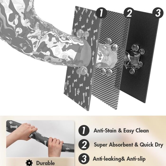 Силіконовий килимок для годування собак та котів, 60x90 см, водонепроникний, легко миється