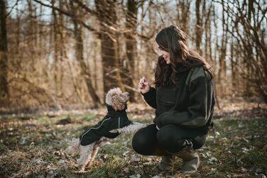 Теплий водонепроникний теплий зимовий одяг для собак HUNTER NORDBY, чорний, розмір 80