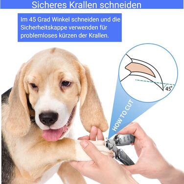 Hundefreund Кігтеріз для собак із пилкою та гребінцем – професійна кігтерізка для собак середніх і великих порід, безпечна, з системою захисту, для догляду за кігтями