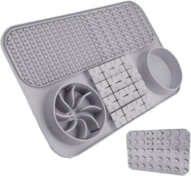 Килимок для лизання собак, коврик для іграшок, сірий | 38.5 x 15 x 2.5 см