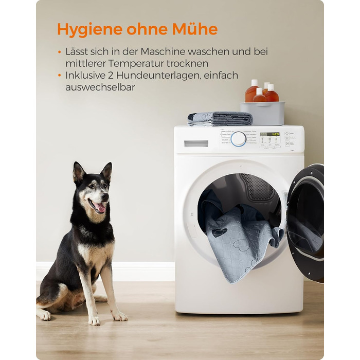 Підстилка для собак Feandrea, 2 шт., 152 x 122 см, сіра, XXL, водонепроникна, супер поглинаюча