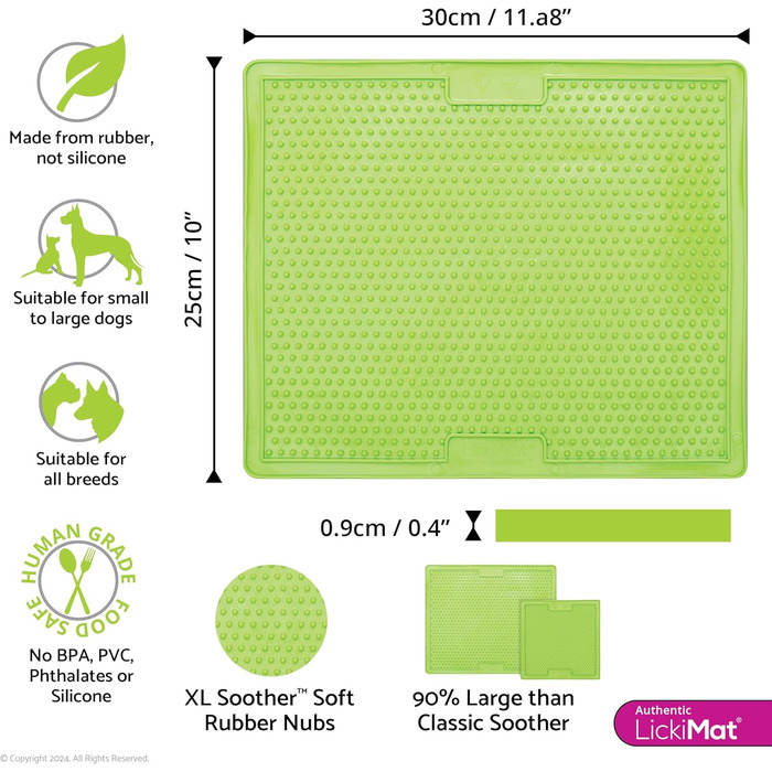 LickiMat X Large Schnuller: килимок для собак, проти нудьги та тривоги, зелений