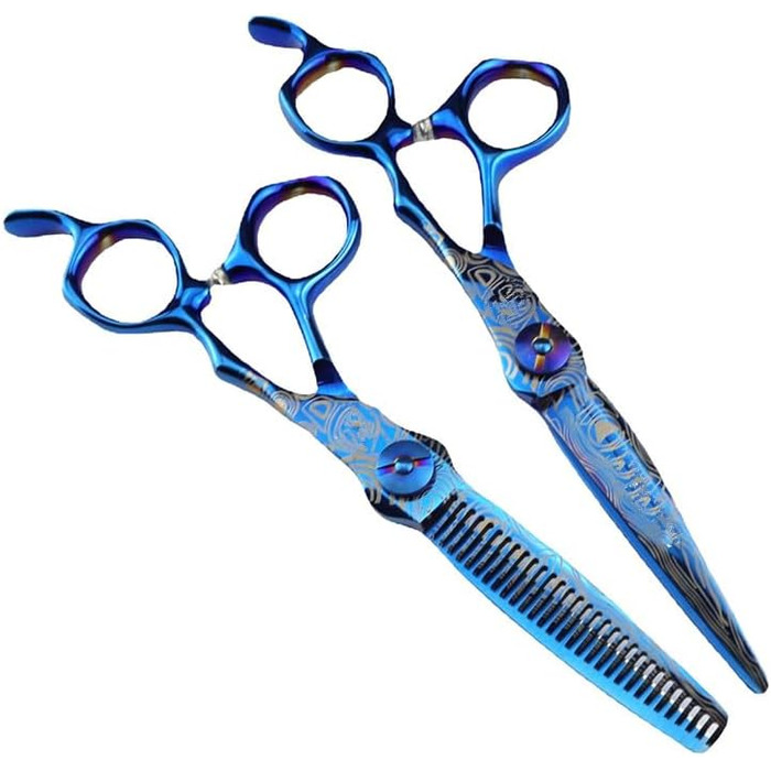 Набір професійних ножиць для грумінгу собак 6 дюймів: прямі та розріджуючі ножиці для догляду за шерстю