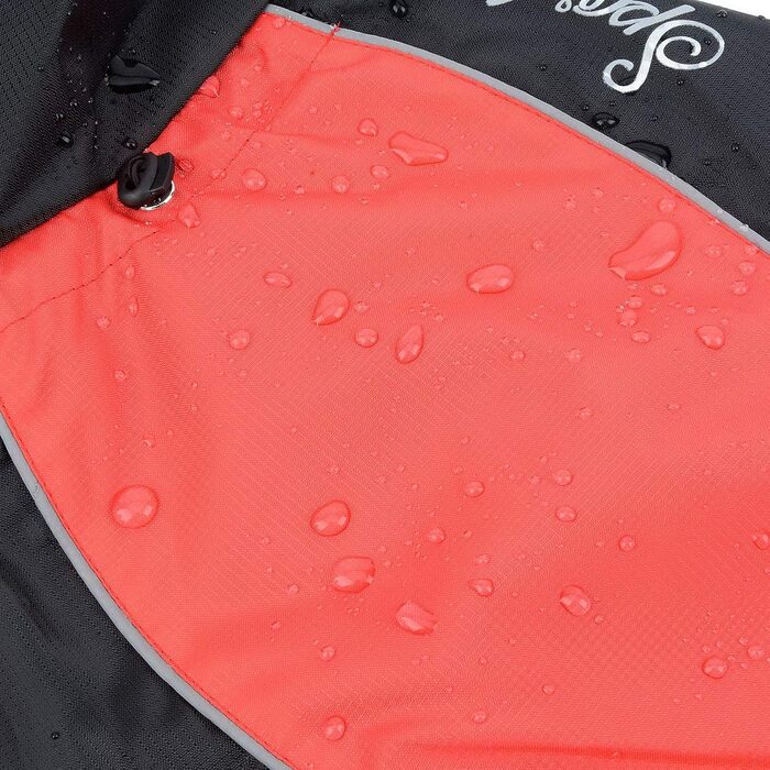 Водонепроникний дощовик для собак середніх та великих порід Zunea, відбиваючий, легкий, вітронепроникний, з підкладкою з сітки, захист від дощу, одяг для активного відпочинку, прогулянок, зеленого кольору, 3XL, 7XL (1 шт), червоний