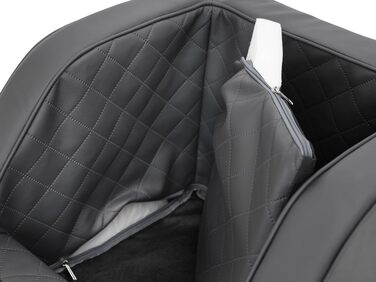 Автомобільний лежак для собак, переноска для собак, лежанка для собак, переноски для собак, заднє сидіння, ковдра для собак, корзина для собак, лежанка для котів, для маленьких собак (46x46x31 см), штучна шкіра (графіт)