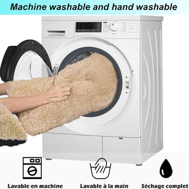 М'яке ліжко для собак та котів Rectangular, великий розмір, 65x50 см, колір кавовий