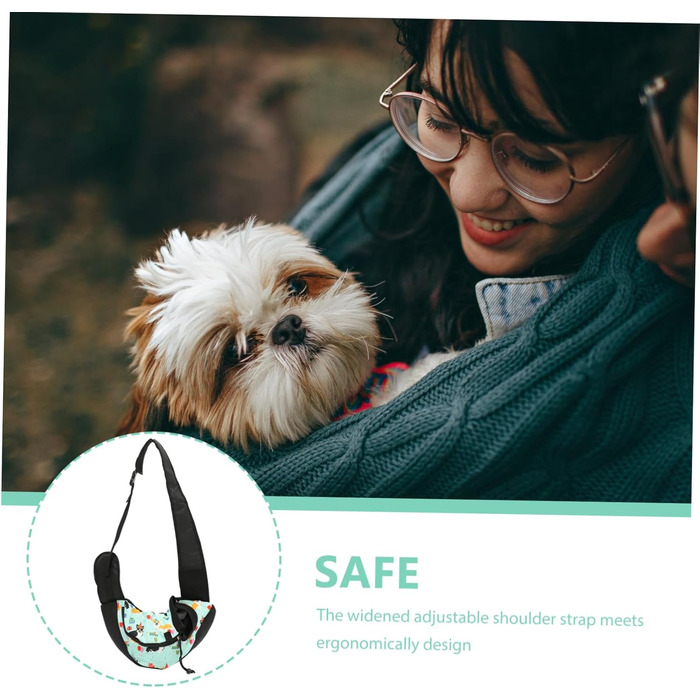 Сумка-переноска для собак та котів Housoutil - зелена, 44x26x2 см, для подорожей та прогулянок